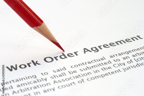 Work order agreement