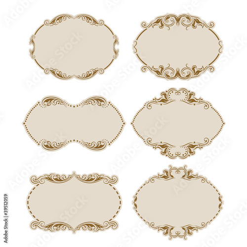 Set of ornate vector frames