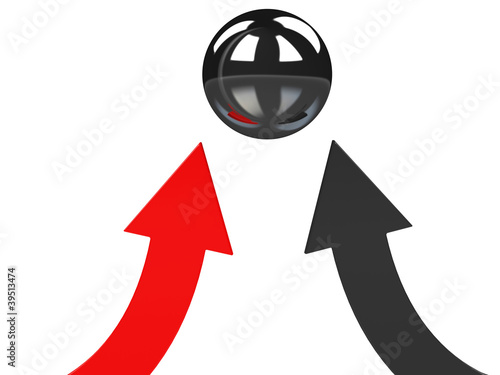 Red and black arrows