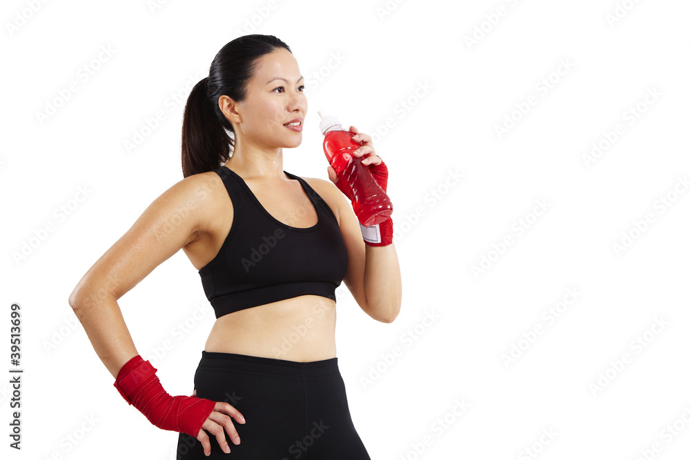 Frau boxing Pause 2 Frau boxing Pause 2