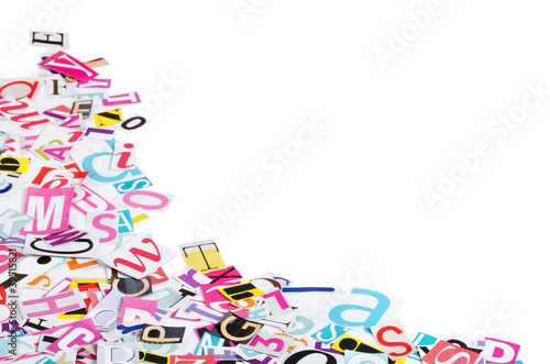 The letters which have been cut out from newspapers