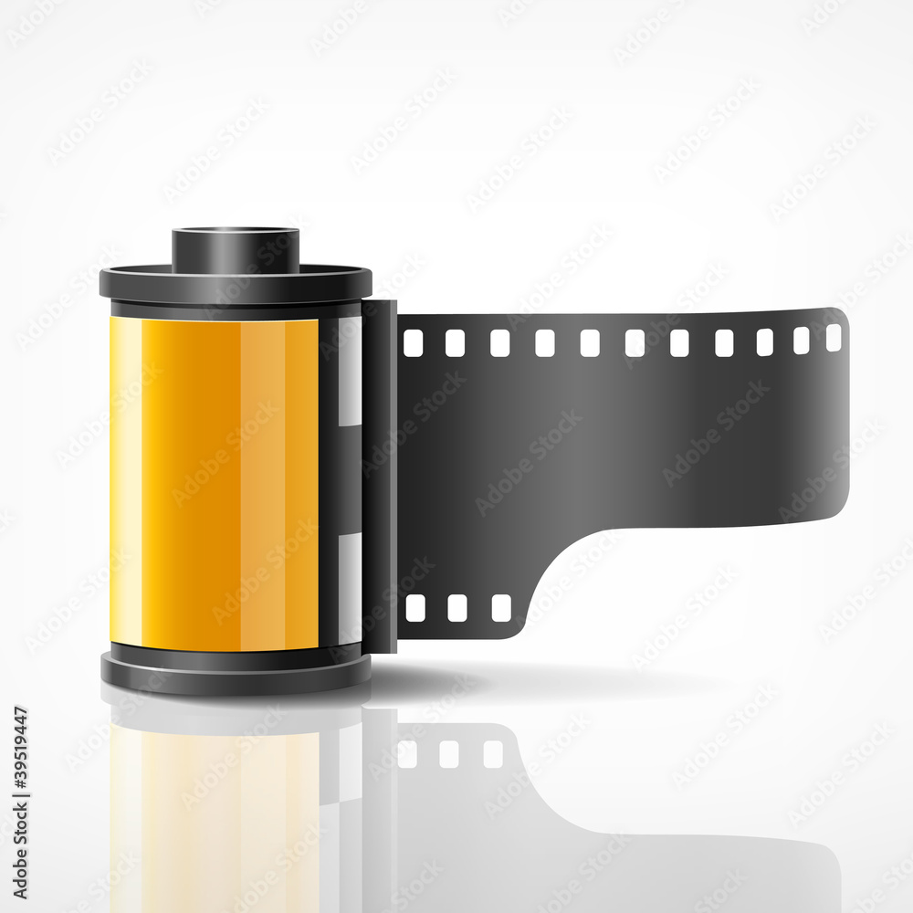Camera film roll vector illustration Camera film roll vector illustration
