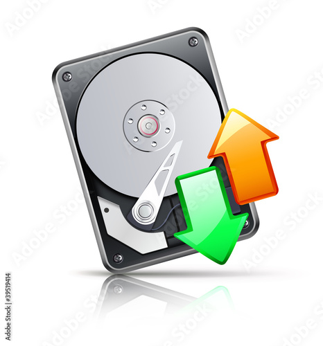 Computer download and upload concept