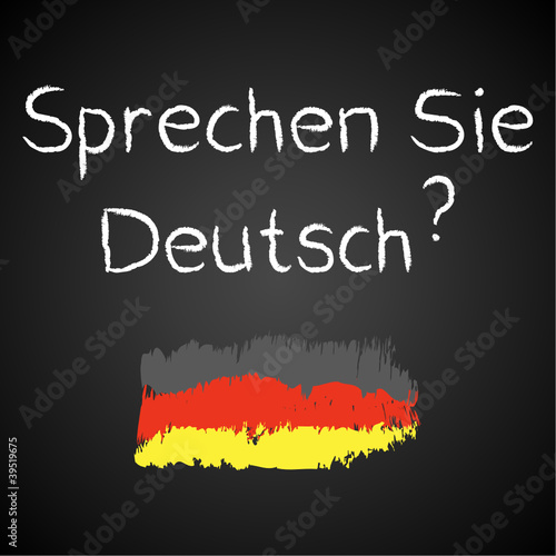 Kreidetafel, Sprechen Sie Deutsch