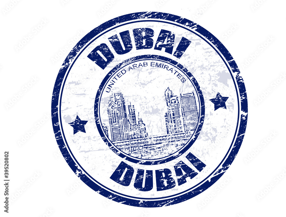 Fototapeta premium Dubai stamp