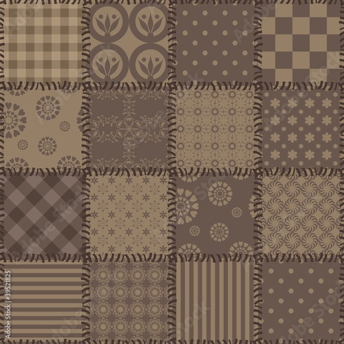 patchwork background with different patterns