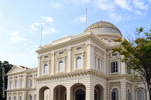 Photography Facade of the National Museum of Singapore, Historic Landmark and Oldest Museum