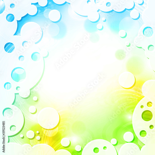 Spring colors background in abstract frame