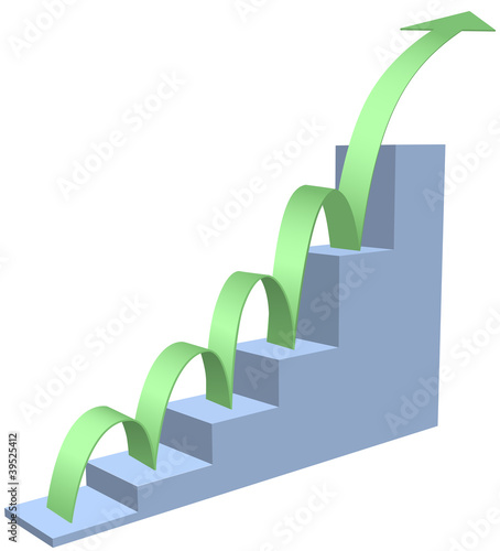 Arrow bounces up business chart
