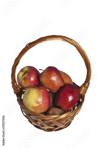 the apples in the basket