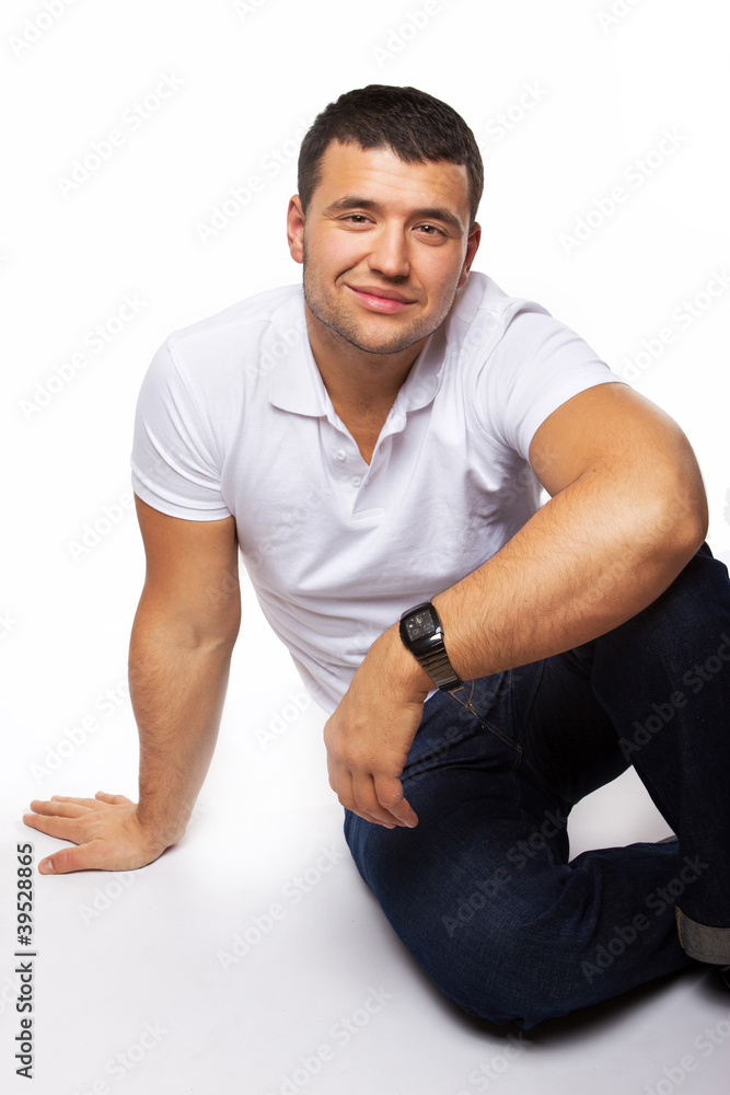 Image of sitting man Image of sitting man