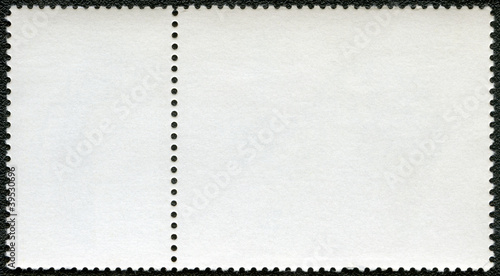Blank postage stamp block