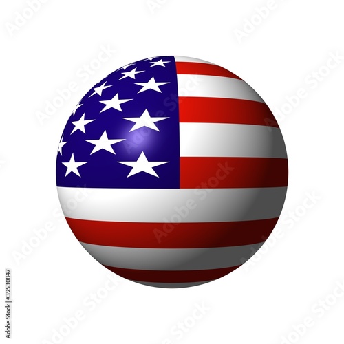 ball from U.S. flag