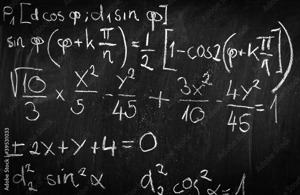 Blackboard with formulas Blackboard with formulas