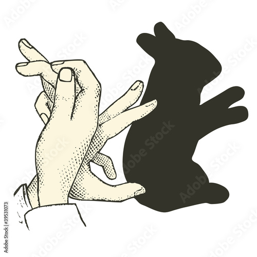 Ombres chinoise : Le lapin