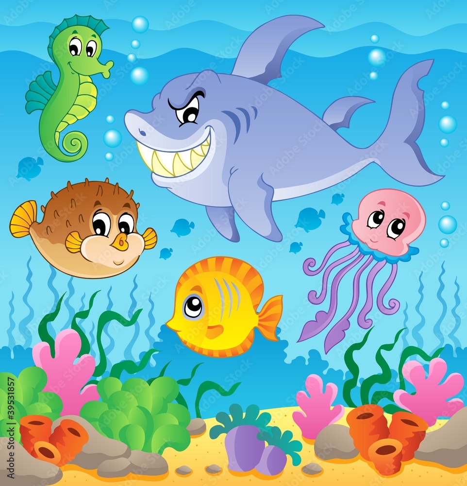Obraz premium Image with undersea theme 3