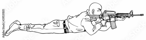 狙撃手（伏せる）