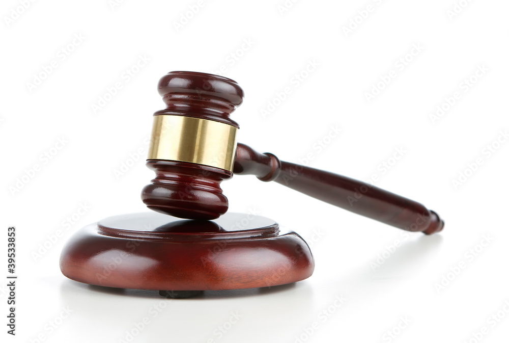 Gavel and soundblock isolated on white background Gavel and soundblock isolated on white background