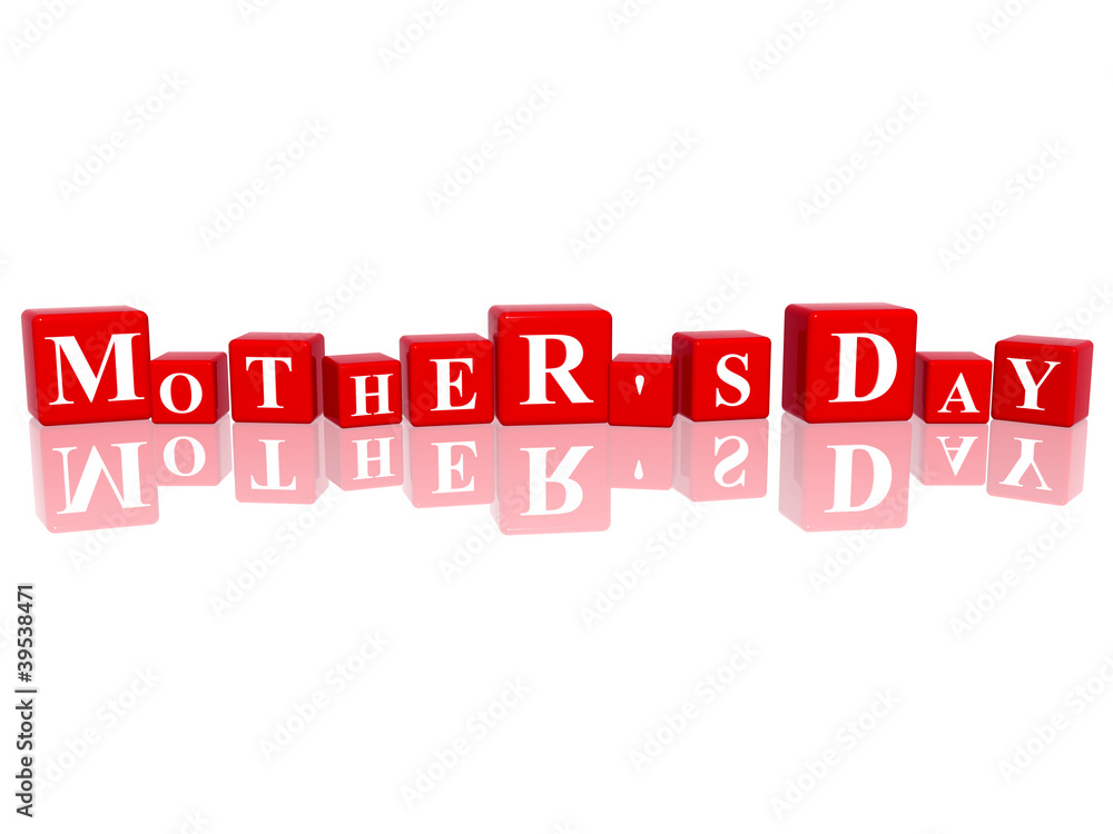 Fototapeta premium dzień matki w kostkach 3d