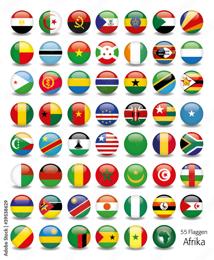 Afrika Flaggen Fahnen Set Buttons Icons Sprachen 1 Afrika Flaggen Fahnen Set Buttons Icons Sprachen 1