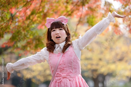 Tableau sur toile happy autumn lolita