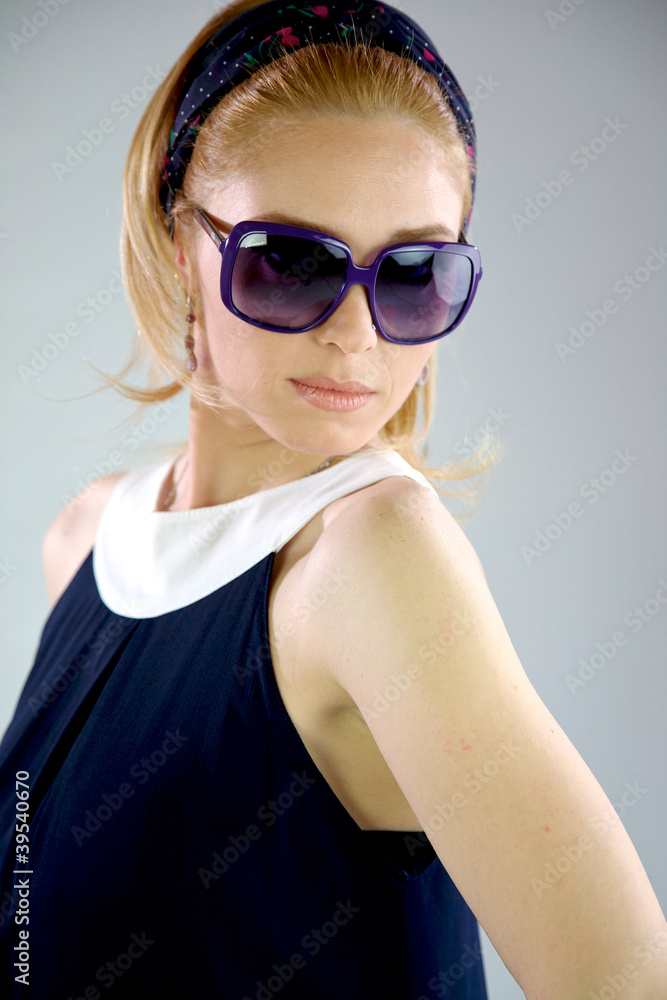 Blonde Fashion girl 60s eyewear Blonde Fashion girl 60s eyewear