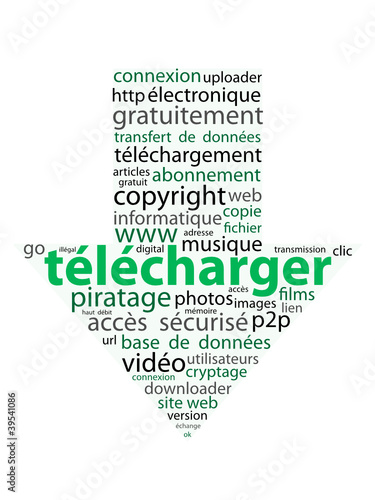 Nuage de Tags "TELECHARGER" (téléchargement internet mots-clés)