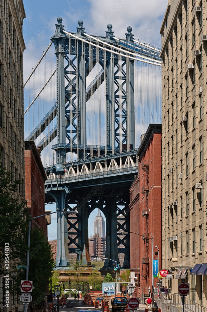 Naklejka premium Most na Manhattanie w Nowym Jorku