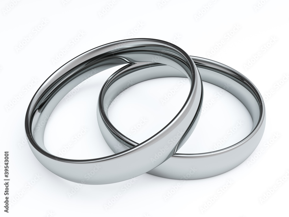Wedding rings, 3D render Wedding rings, 3D render