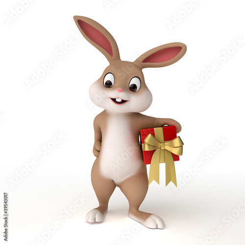 3d rendered illustration of a cute easter bunny © Sebastian Kaulitzki