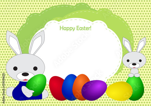 greeting card with a happy Easter