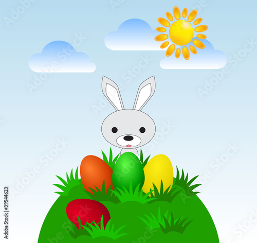 greeting card with a happy Easter