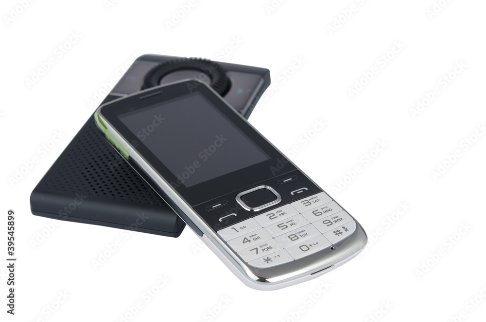 mobile phone with a headset mobile phone with a headset