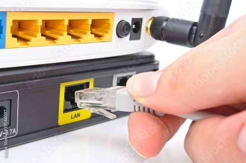 Connect the cable to the network switch