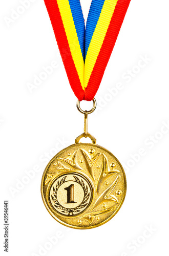 Sports Medal. Photos isolated on white background