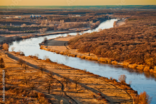 odra river aerial view