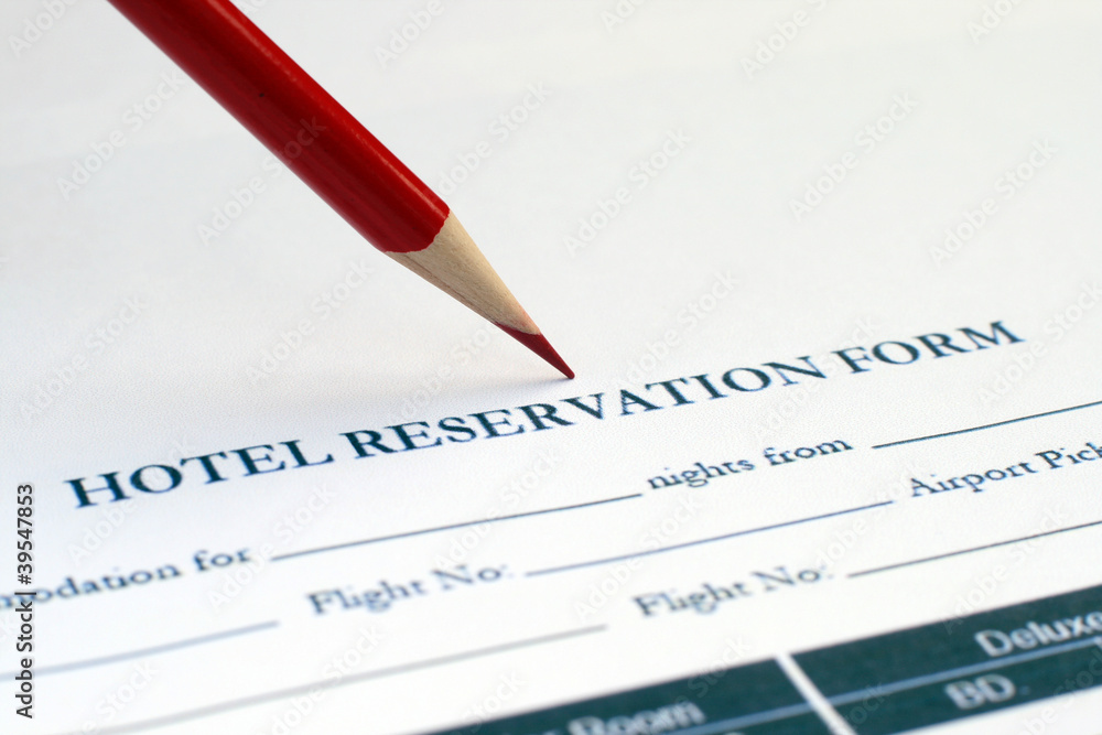 Hotel reservation form Hotel reservation form