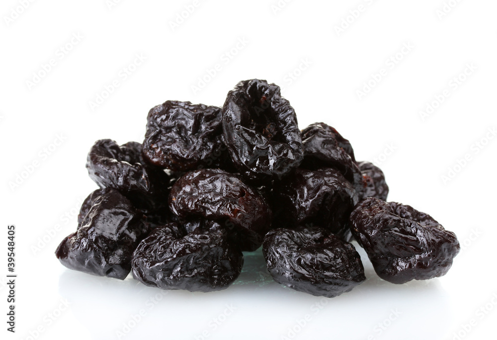 yummy dried plums isolated on white yummy dried plums isolated on white