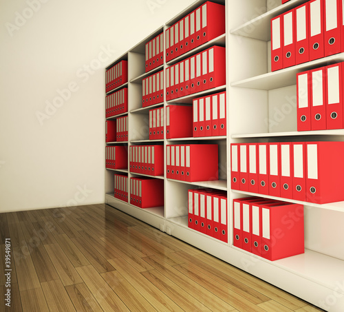 Shelf archive folder room photo