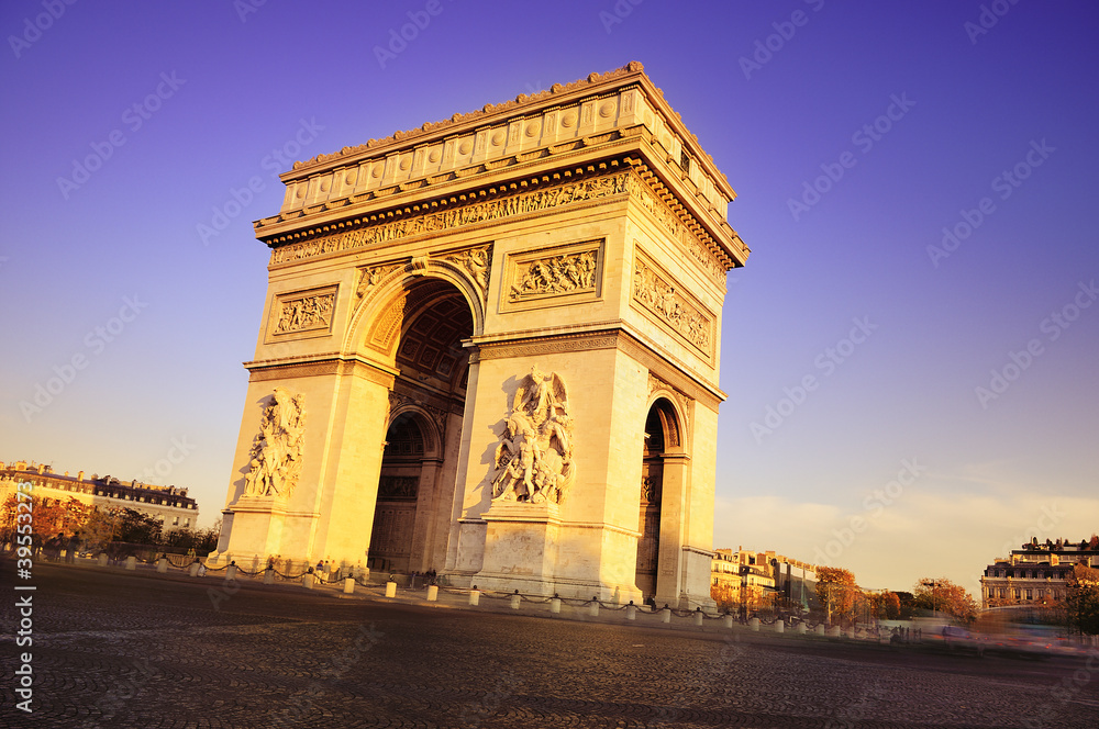 Arch of Triumph. Day time. Paric, France Arch of Triumph. Day time. Paric, France
