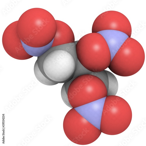 nitroglycerine  molecular structure  3D 