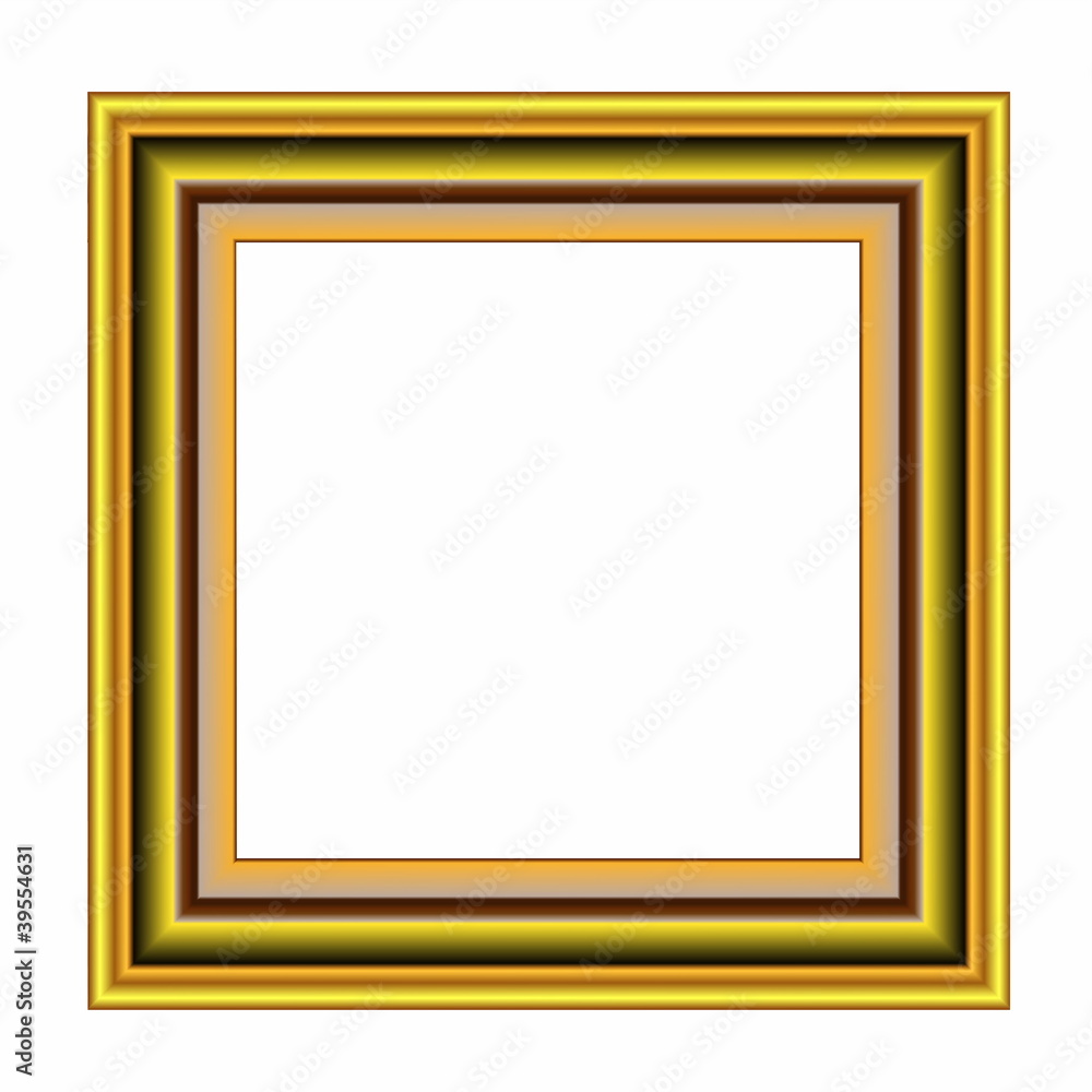 Gold frame on white background Gold frame on white background