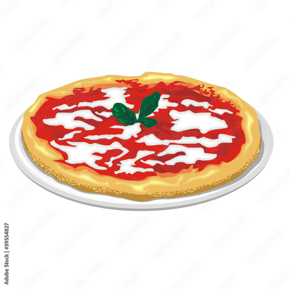 Vettoriale Stock pizza margherita | Adobe Stock