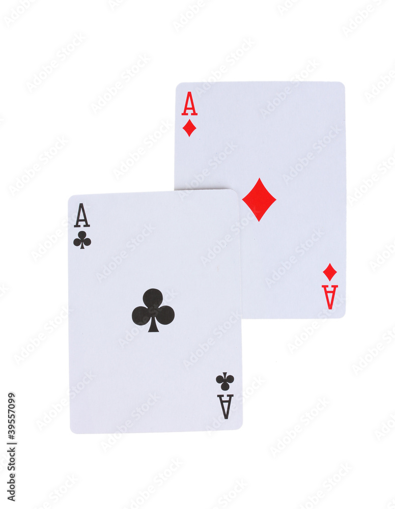 Obraz premium Two aces isolated on white