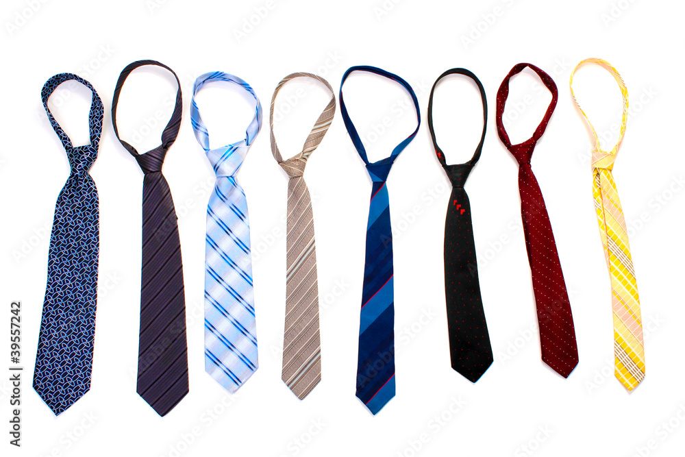 ties isolated on white ties isolated on white