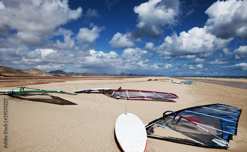 Windsurfing, Playa de Sotavento, Fuerteventura