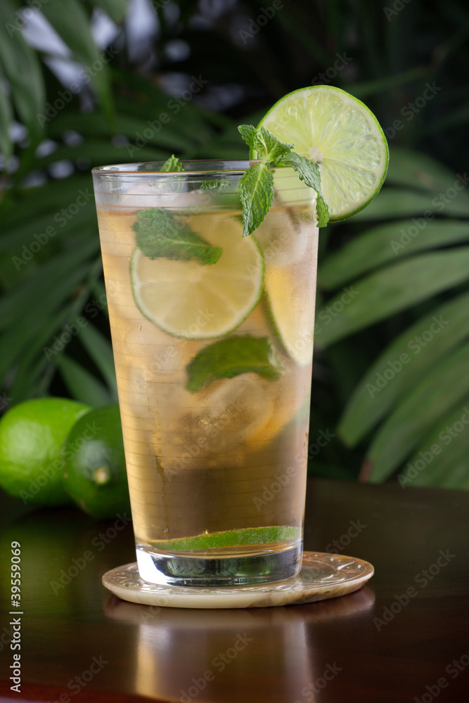 Lime and Mint Iced Tea Lime and Mint Iced Tea