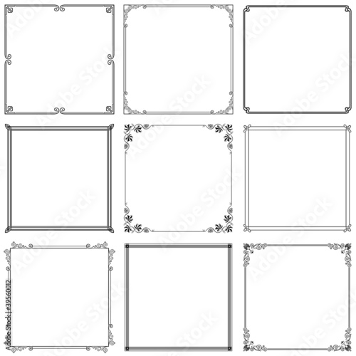 Collection of decorative frames