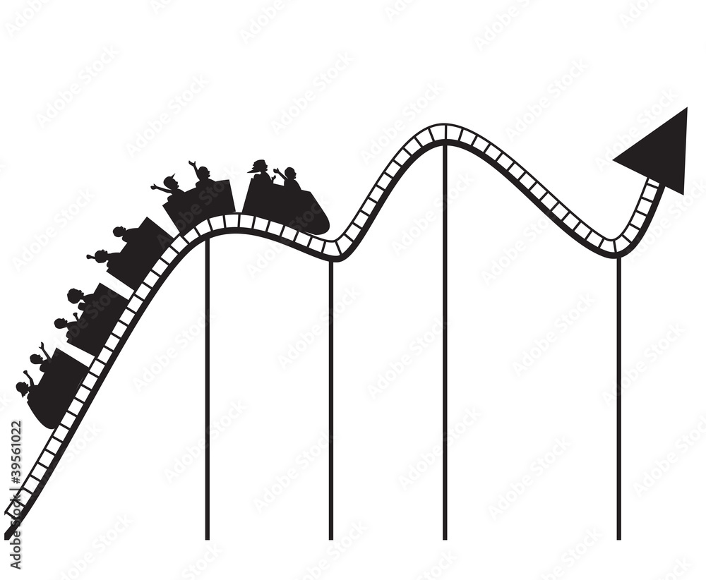 Obraz premium Roller coaster graph