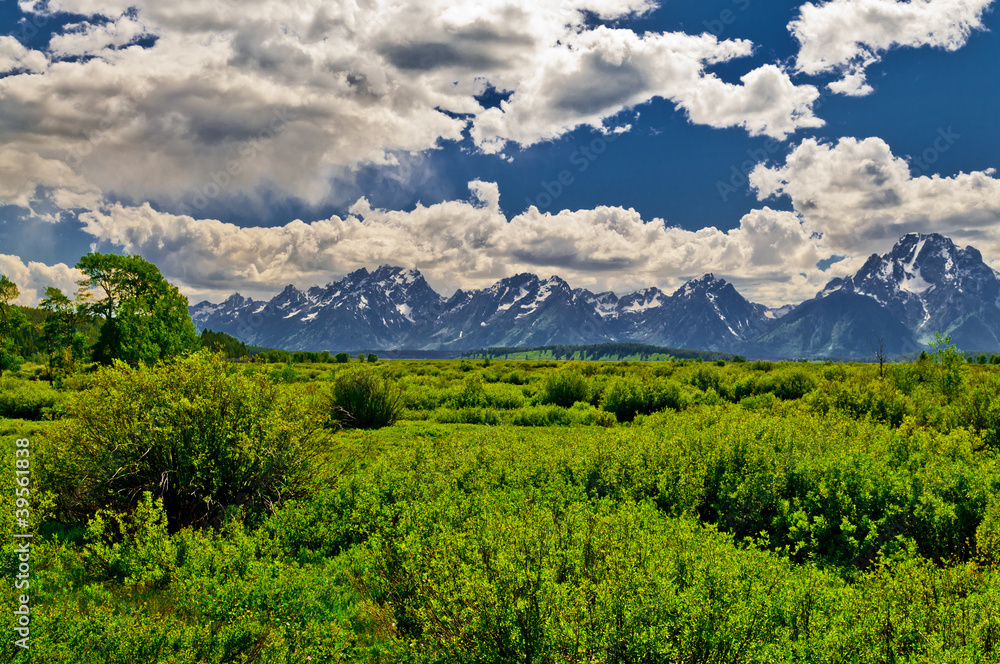Grand Tetons Mountains Landscape Grand Tetons Mountains Landscape